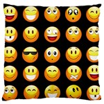 black Emojis Large Cushion Case (One Side)