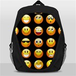 black Emojis Backpack Bag