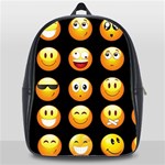 black Emojis School Bag (XL)