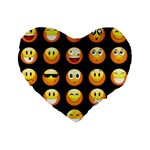 black Emojis Standard 16  Premium Heart Shape Cushion 