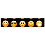 black Emojis Flano Scarf (Small)