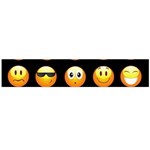 black Emojis Flano Scarf (Large)