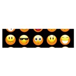 black Emojis Satin Scarf (Oblong)