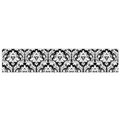 White On Black Damask Flano Scarf (Small) from ArtsNow.com Back