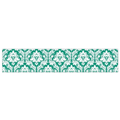 White On Emerald Green Damask Flano Scarf (Small) from ArtsNow.com Front