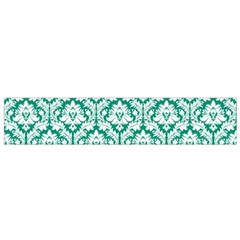 White On Emerald Green Damask Flano Scarf (Small) from ArtsNow.com Back