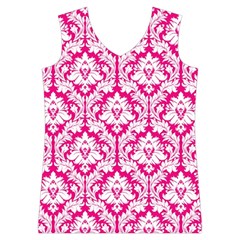 Hot Pink Damask Pattern Women s Basketball Tank Top from ArtsNow.com Front