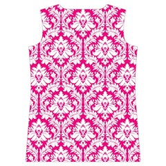 Hot Pink Damask Pattern Women s Basketball Tank Top from ArtsNow.com Back