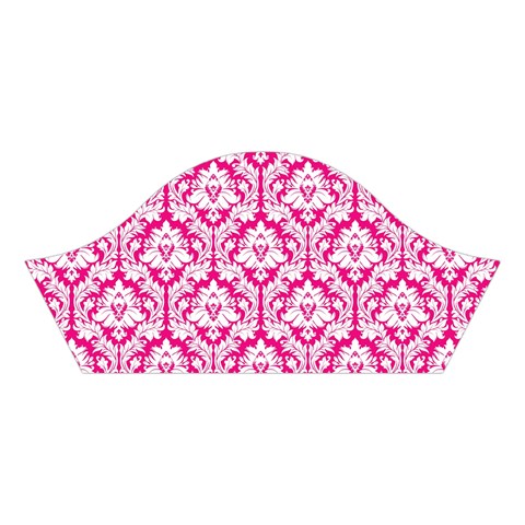 Hot Pink Damask Pattern Cotton Crop Top from ArtsNow.com Left Sleeve