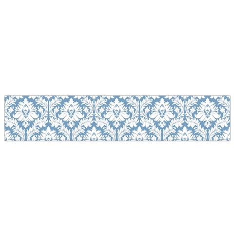 White On Light Blue Damask Flano Scarf (Small) from ArtsNow.com Front