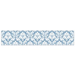 White On Light Blue Damask Flano Scarf (Small) from ArtsNow.com Front