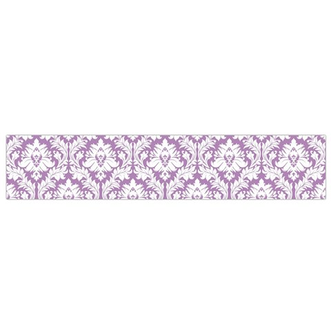 White On Lilac Damask Flano Scarf (Small) from ArtsNow.com Front