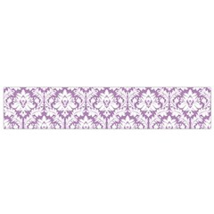 White On Lilac Damask Flano Scarf (Small) from ArtsNow.com Back