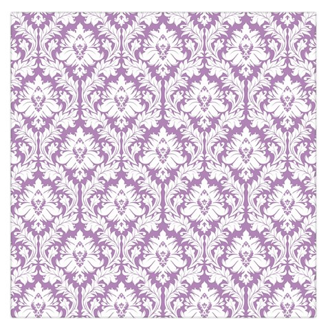 Lilac Damask Pattern Large Satin Scarf (Square) from ArtsNow.com Front