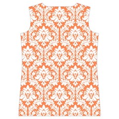 Nectarine Orange Damask Pattern Women s Basketball Tank Top from ArtsNow.com Back