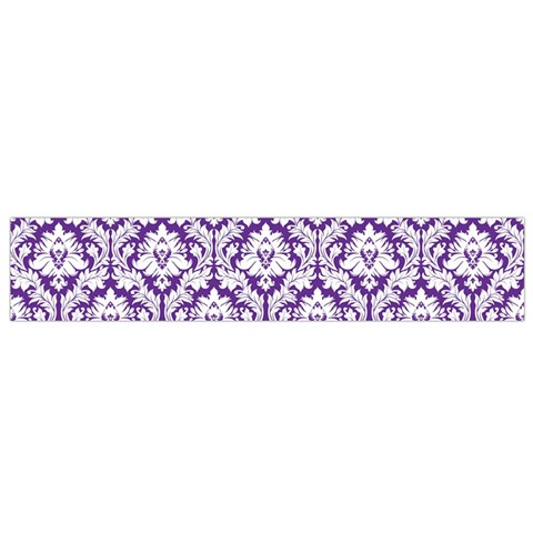 White on Purple Damask Flano Scarf (Small) from ArtsNow.com Front