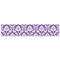 White on Purple Damask Flano Scarf (Small) from ArtsNow.com Front