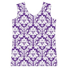 Royal Purple Damask Pattern Women s Basketball Tank Top from ArtsNow.com Front