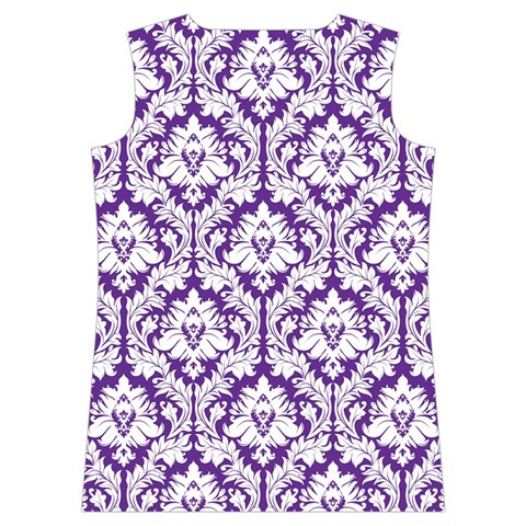 Royal Purple Damask Pattern Women s Basketball Tank Top from ArtsNow.com Back