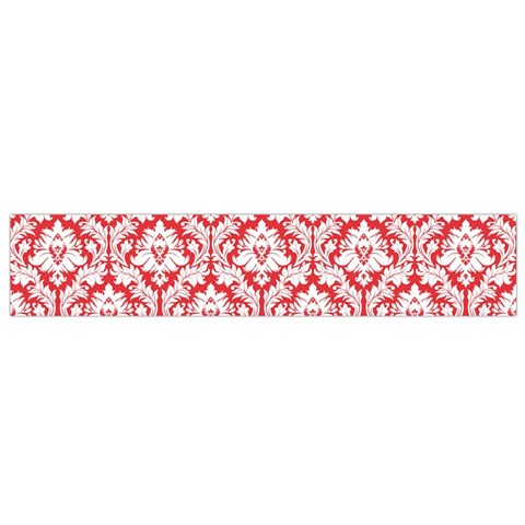 White On Red Damask Flano Scarf (Small) from ArtsNow.com Front