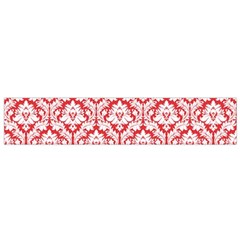 White On Red Damask Flano Scarf (Small) from ArtsNow.com Front