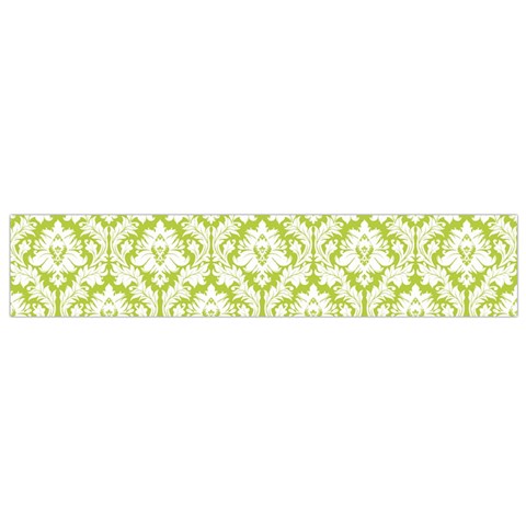 White On Spring Green Damask Flano Scarf (Small) from ArtsNow.com Back