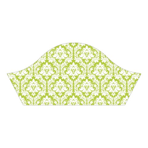 Spring Green Damask Pattern Cotton Crop Top from ArtsNow.com Left Sleeve