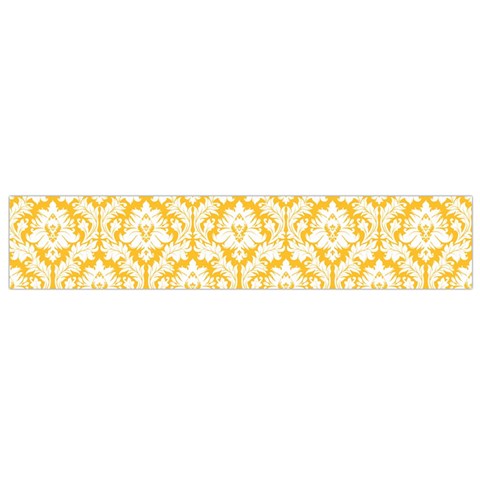 White On Sunny Yellow Damask Flano Scarf (Small) from ArtsNow.com Front