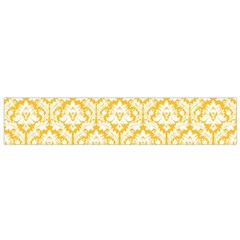 White On Sunny Yellow Damask Flano Scarf (Small) from ArtsNow.com Front