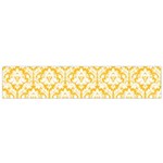 White On Sunny Yellow Damask Flano Scarf (Small)