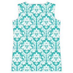 Turquoise Damask Pattern Women s Basketball Tank Top from ArtsNow.com Back