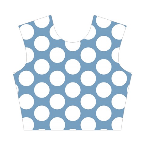 Blue Polkadot Cotton Crop Top from ArtsNow.com Front