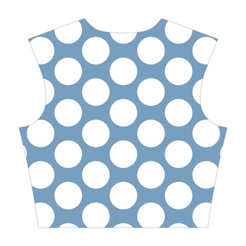 Blue Polkadot Cotton Crop Top from ArtsNow.com Back