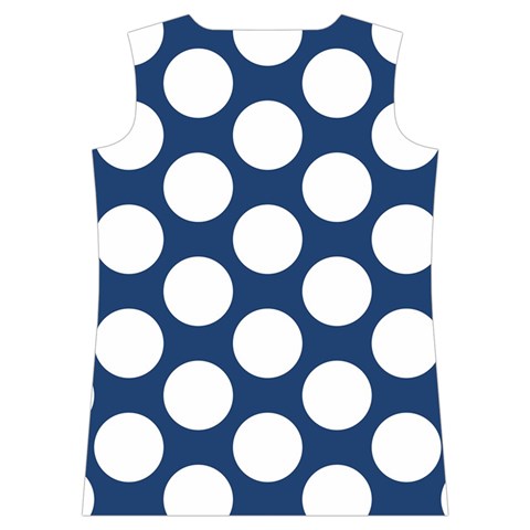 Dark Blue Polkadot Women s Basketball Tank Top from ArtsNow.com Back