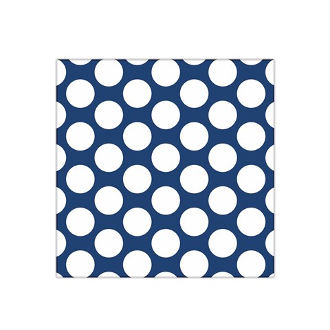 Dark Blue Polkadot Satin Bandana Scarf from ArtsNow.com Front