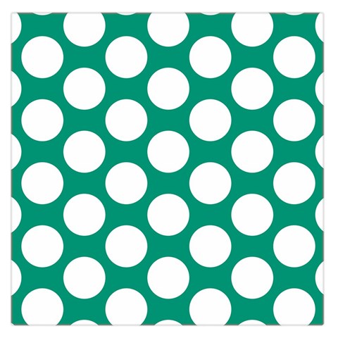 Emerald Green Polkadot Large Satin Scarf (Square) from ArtsNow.com Front