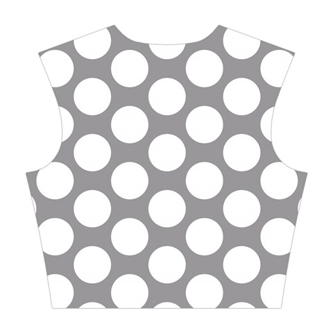 Grey Polkadot Cotton Crop Top from ArtsNow.com Back