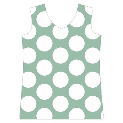 Jade Green Polkadot Women s Basketball Tank Top from ArtsNow.com Front