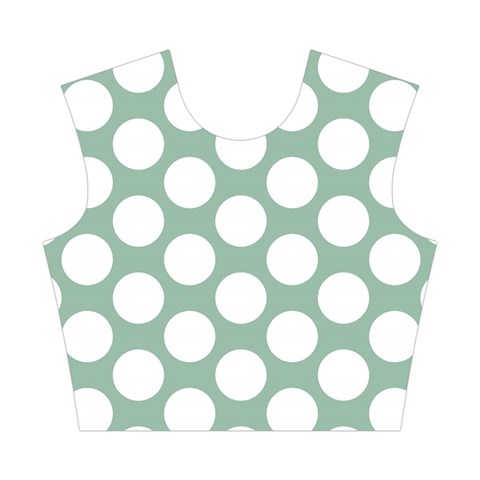 Jade Green Polkadot Cotton Crop Top from ArtsNow.com Front