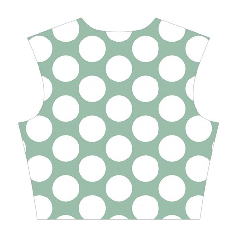 Jade Green Polkadot Cotton Crop Top from ArtsNow.com Back