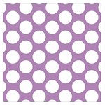 Lilac Polkadot Large Satin Scarf (Square)