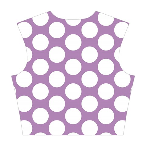 Lilac Polkadot Cotton Crop Top from ArtsNow.com Back