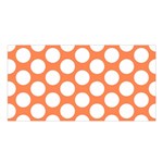 Orange Polkadot Satin Shawl