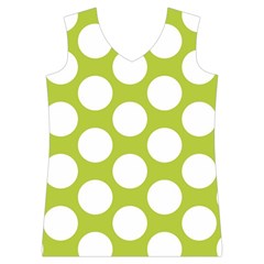 Spring Green Polkadot Women s Basketball Tank Top from ArtsNow.com Front