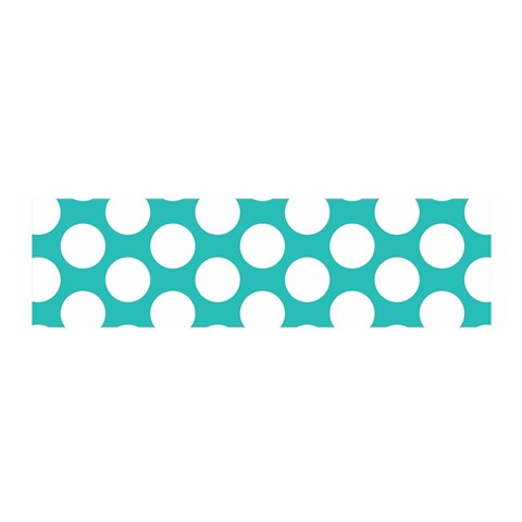 Turquoise Polkadot Pattern Satin Scarf (Oblong) from ArtsNow.com Front