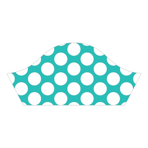 Turquoise Polkadot Pattern Cotton Crop Top from ArtsNow.com Right Sleeve