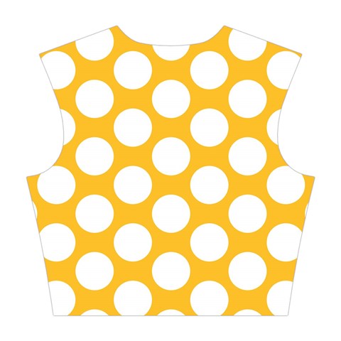 Sunny Yellow Polkadot Cotton Crop Top from ArtsNow.com Back