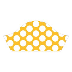 Sunny Yellow Polkadot Cotton Crop Top from ArtsNow.com Left Sleeve