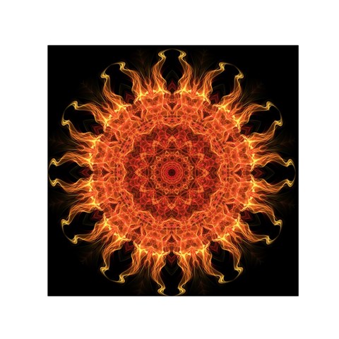 Flaming Sun Small Satin Scarf (Square) from ArtsNow.com Front