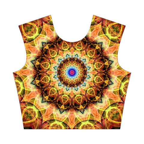 Ochre Burnt Glass Cotton Crop Top from ArtsNow.com Front